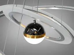 Люстра стельова LED Diasha 2328-800+600+400NEW HR 140W, з додатковим підсвічуванням, для коридору, спальні, кухні - мініатюра 5