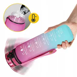 Пляшка для води спортивна 4FIZJO 1000 мл 4FJ0630 Pink/Sky Blue (P-5905973400770) - мініатюра 11
