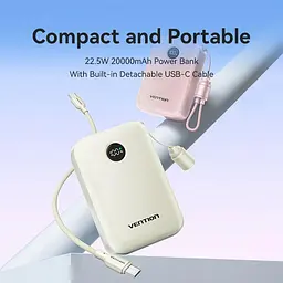 Павербанк Vention Black 20 000 mAh / 22.5 Вт (FKBB0-C) - мініатюра 8