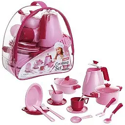 Набір іграшкового посуду “Cooking Set” (39 pcs) рожева кулька