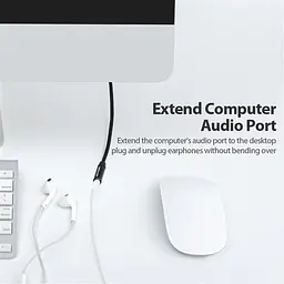 Кабель Vention 3.5мм/3.5мм M/F 3 м Black BHBBI - мініатюра 6