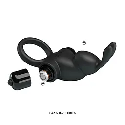 Ерекційне кільце Pretty Love Vibrant Penis Ring I 11.3 см чорний - мініатюра 7