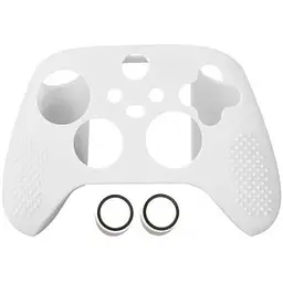 Силіконовий чохол + накладки на стики для джойстика Xbox Series S, X (White)
