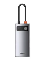 Перехідник Baseus Metal Gleam Series 4-in-1 Multifunctional Type-C HUB Docking Station Gray - мініатюра 3