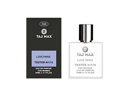 Парфумована вода TAJ MAX 50 мл для жінок тестер №174 Love Paris