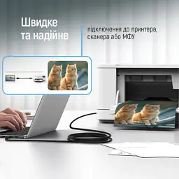 Кабель для принтера USB 2.0 AM/BM 2.0m black ColorWay (CW-CBUB072-BK) - мініатюра 7