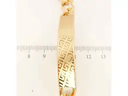 Браслет XUPING Позолота 18K "Панцирне Плетіння та Декоративна Пластина з Грецьким Візерунком" L= 20,5 см х 1 (844345) - мініатюра 4