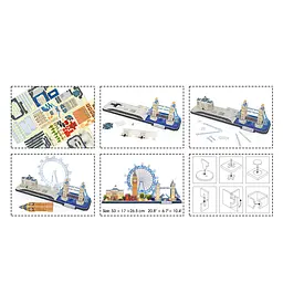 Тривимірна головоломка-конструктор CubicFun City line з LED підсвіткою Лондон (L532h) - мініатюра 6