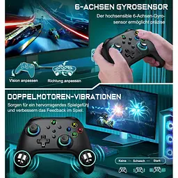 Перемикач бездротового контролера ALEEMTRY Pro Controller з функцією RGB Light/Programmable/Ake - мініатюра 3