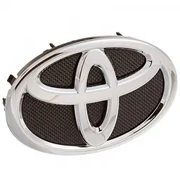 Емблема логотип Toyota 140х95 мм пластик 2 напрямні та 3 пуклей Туреччина