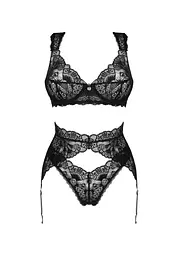 Комплект білизни Obsessive Donna Dream XL/2XL чорний - мініатюра 5
