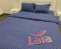 Постільна білизна LARA бязь d11297e Ромб Dark Blue євро - мініатюра 6