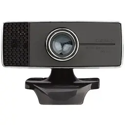 Веб-камера Gemix T20, 1.3Mp, 1280x720/30 fps, мікрофон, USB 2.0, фіксований фокус, 1.5 м, багатофункціональний затискач чорна