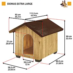 Будиночок для собак Ferplast Kennel Domus Extra Large 89,5×111,5×90 см 87004000 - мініатюра 2
