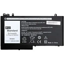 Акумулятор PowerPlant для ноутбуків DELL Latitude 12 5000 (RYXXH) 11.1V 3400mAh (NB441105)