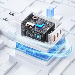 Мережевий зарядний пристрій Usams US-CC180 65W White (CC180TC02) [139635] - мініатюра 4