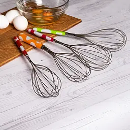 Вінчик кухонний з керамічною ручкою 29 см, Kitchen Master Помаранчевий 85765 - мініатюра 5