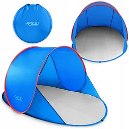 Намет пляжний 4FIZJO Pop-Up 195 x 120 см саморозкладний Blue/Red (P-5905973405164) - мініатюра 2
