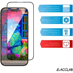 Скло захисне ACCLAB Full Glue Apple iPhone 16 Pro Max Black (1283126593284) - мініатюра 5
