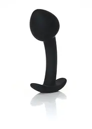 Анальна пробка - Silicone Black Curved Plug M - мініатюра 2