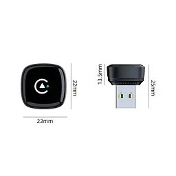 Бездротовий USB Адаптер CarAIBOX EC01-PY 2в1 для автомобіля з Apple CarPlay або Android Auto, WiFi 5G, Bluetooth 5.0 - мініатюра 9