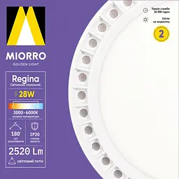 Світильник панельний Miorro LED Regina 28W 280х40 мм білий (51-312-010) - мініатюра 2