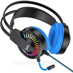 Гарнітура Hoco HF Stereo W105 Joyful Blue +мікрофон - мініатюра 3