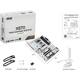 Материнська плата Asus X870 MAX Gaming WIFI7 W - мініатюра 2