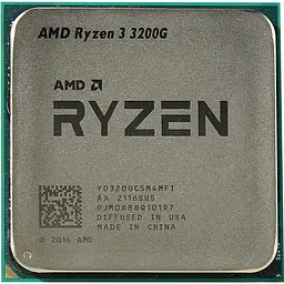 Процесор AMD Ryzen 3 3200G (YD320GC5M4MFI) (Socket AM4, 4T, 4.0 ГГц, Tray) Б/в