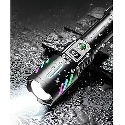 Ручний ліхтарик 1143-PM10-TG zoom LCD Type-C + PowerBank.(1x18650) 5 режимів - мініатюра 10