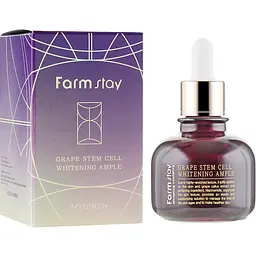 Ампульна сироватка FarmStay Grape Stem Cell Whitening Ampule, з фітостовбуровими клітинами винограду, 30 мл - мініатюра 2