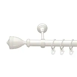 Карниз Orvit Афіна металевий однорядний відкритий гладка труба кільце металеве Арктіс 25 мм 240 см (00-00010368)