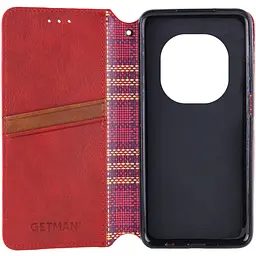 Шкіряний чохол-книжка GETMAN Cubic (PU) для Xiaomi Redmi Note 15 Pro 5G Червоний - мініатюра 4