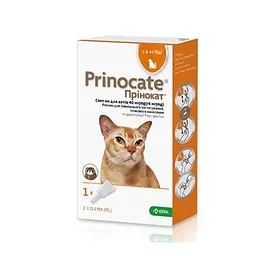 Краплі від бліх і паразитів KRKA Prinocate для котів вагою до 4 кг 0.4 мл