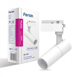 Світлодіодний трековий світильник Feron AL140, 10 Вт 4000K білий (41609) - мініатюра 2