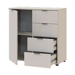 Комод Doros Рон 1 1 фасад 4 шухляды Кашемір 80х38х81 (41516043) - мініатюра 2