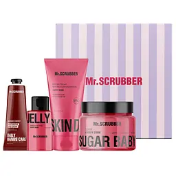 Уцінка. Подарунковий набір Mr.Scrubber Cherry Care: Цукровий скраб 450 г + Крем-гель для тіла 150 мл + Гель для душу 100 мл + Крем для рук 30 г