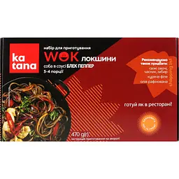 Уцінка. Набір Katana WOK Локшина соба в соусі Блек Пеппер 470 г  - мініатюра 1