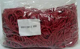 Банківські гумки, Plast, №60, червоні, 1,5 мм, діаметр 60 мм, 1 кг, для фіксації грошей і касової роботи