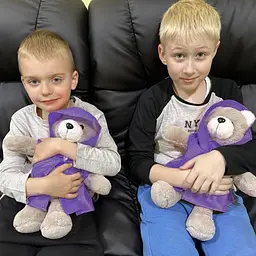 Іграшка м'яка Масік Ведмедик пухнастий у фіолетовому плащі (МС 080501-04) - мініатюра 5