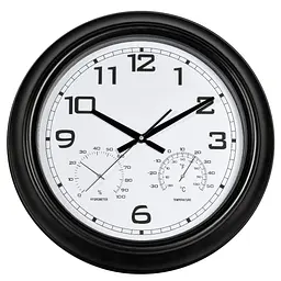 Годинник настінний Technoline 816722 Thermo-Hygro Black (816722)