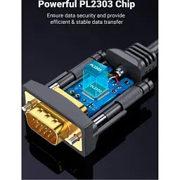 Кабель для передачі даних USB to COM M 1.5m DB9 RS-232 CR104 black Ugreen (20211) - миниатюра 6
