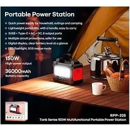 Портативна електростанція Remax Tank Series 150W Power Station RPP-325 36000mAh RPP-325 - мініатюра 6