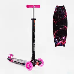 Триколісний самокат Best Scooter Skyper Maxi колеса з підсвічуванням PU 120мм (Фуксія) - мініатюра 3