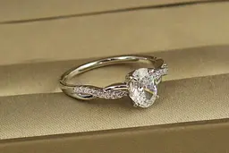 Кільце Xuping Jewelry Косичка з овальним каменем р 18 сріблясте - мініатюра 2