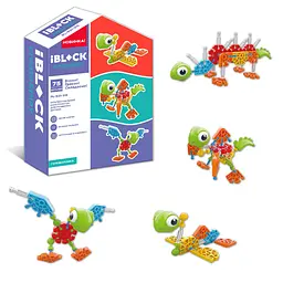 Інтелектуальний конструктор Iblock Create&play Збірна модель тварини 75 деталей (PL-921-315)