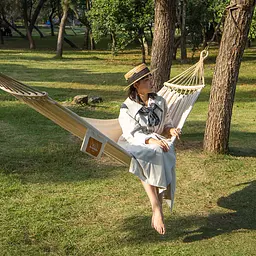 Гамак одномісний без перекидання Naturehike CNK2450WS018, бавовна, зелений - мініатюра 6