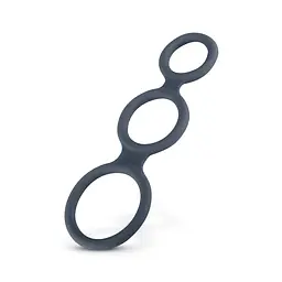 Потрійне ерекційне кільце Boners Triple Cock Ring (сірий) - мініатюра 3