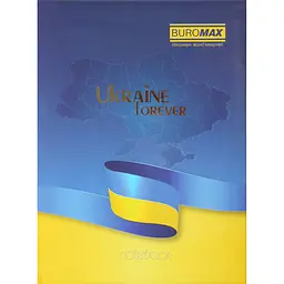 Книга записна Buromax Ukraine в клітинку А5 блакитна 80 аркушів (BM.24582101-14)