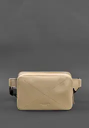 Шкіряна жіноча поясна сумка Dropbag Mini світло-бежева - мініатюра 2